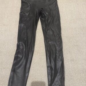 Silver/ black python spanx leggings